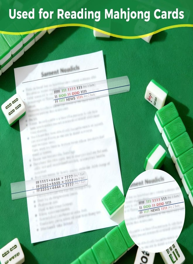 KCMOSGI 2 Pcs Mahjong Line Magnifier, Clear Mahjong Line Magnifying Finder, Mahjong Line Finder Tools for Beginner Players and Elderly Enthusiasts - Image 3